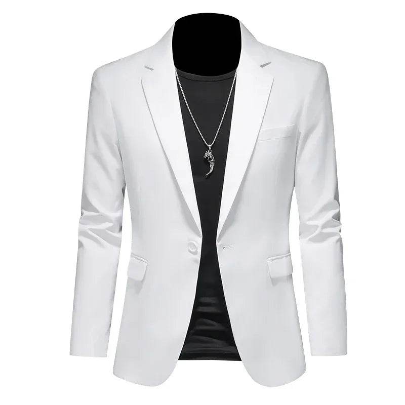 FAVOCENT Men's Slim Fit Blazer - Casual Wedding Party Coat in Solid Colors - Buy Center US