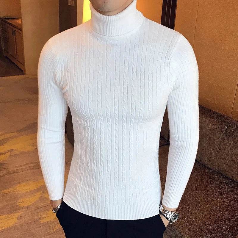 FURCW Autumn Winter Turtleneck Pullover - Slim Fit Men's Sweater - Buy Center US