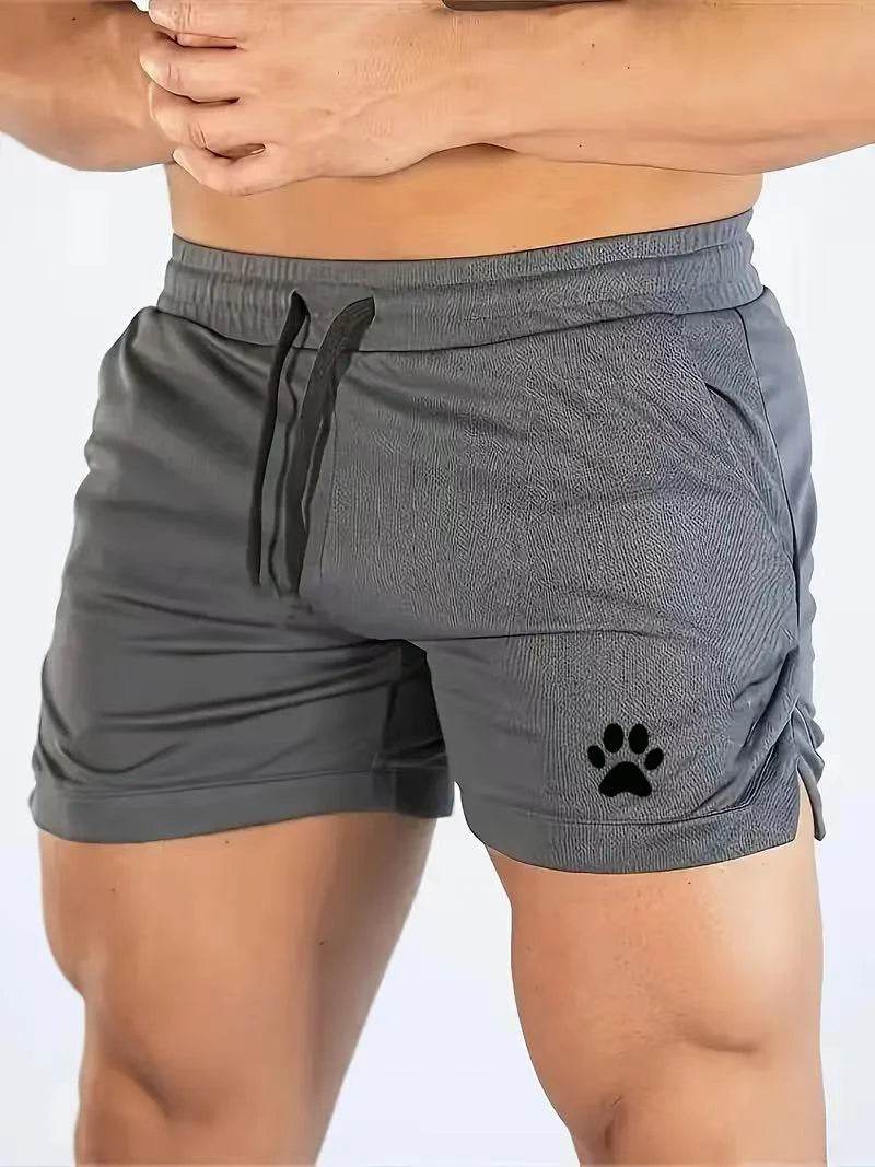 Men's Casual Bear Paw Print Shorts - Summer Fitness & Jogging Style - Buy Center US