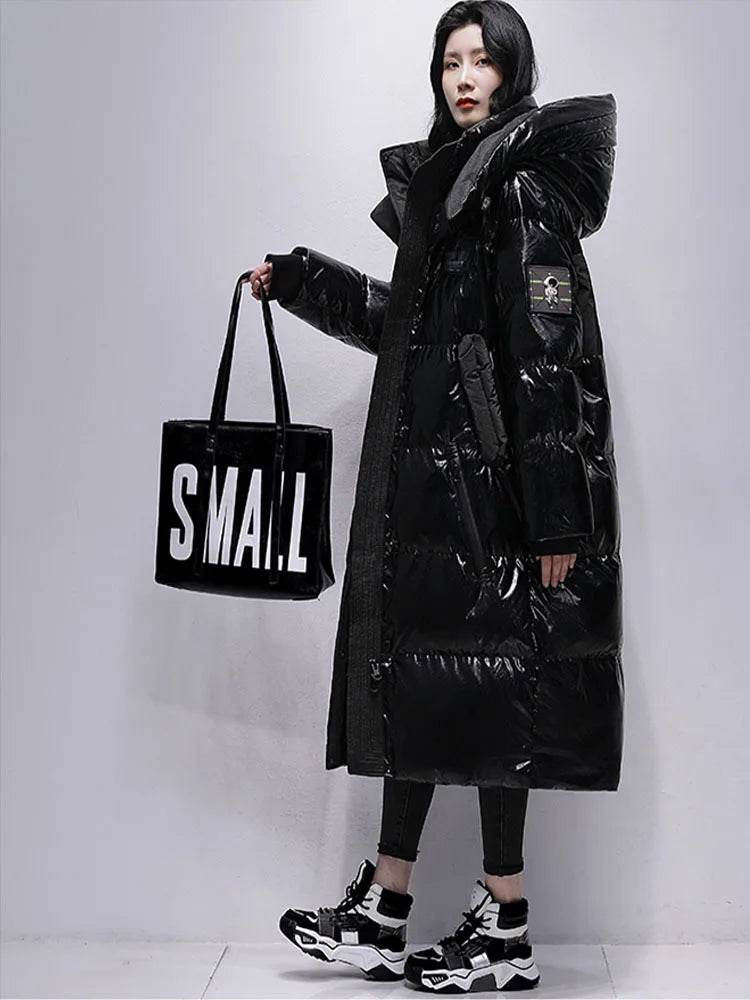 Oversized Women's Black Puffer Jacket - Warm & Stylish Winter Coat - Buy Center US