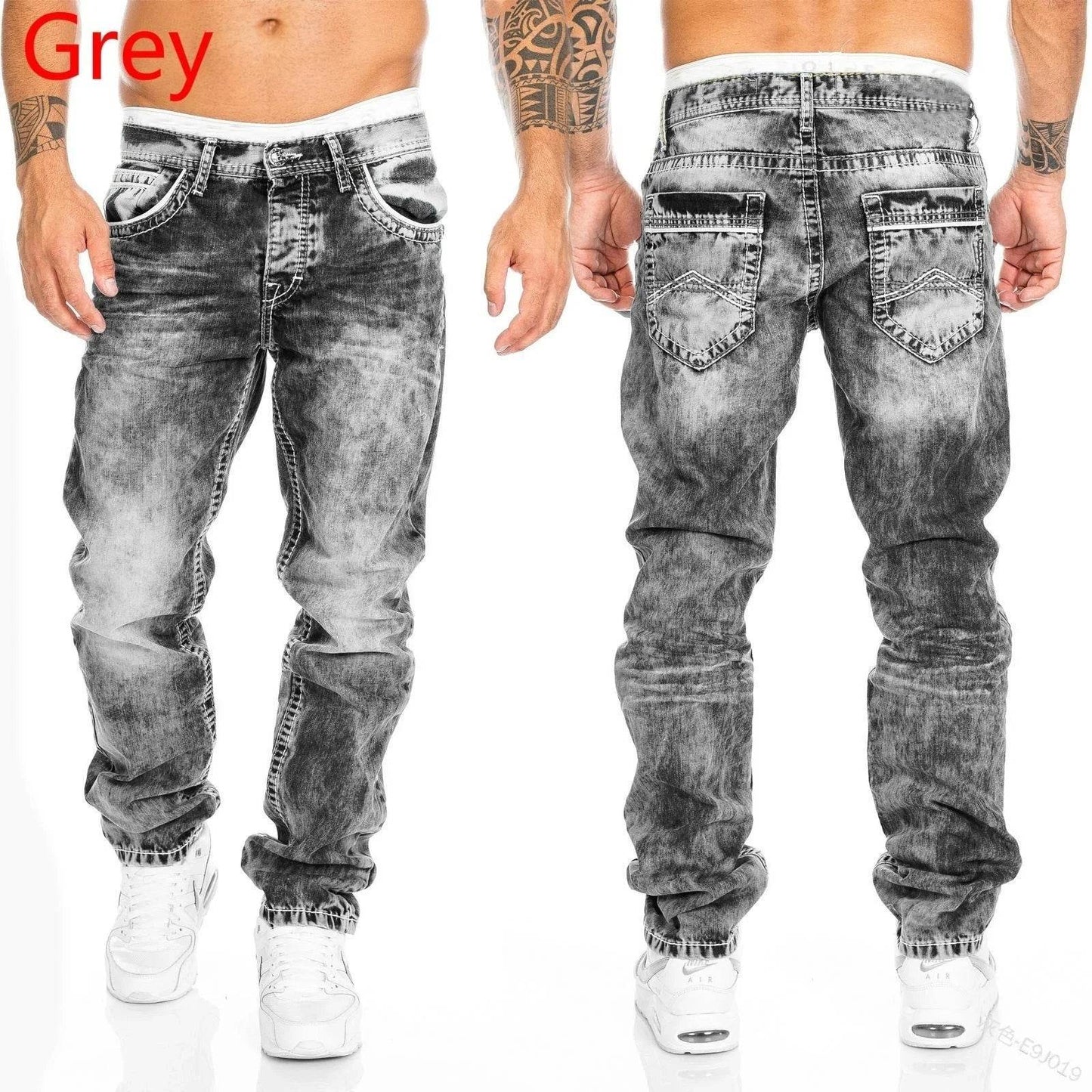 Men's Stretchy Ripped Skinny Jeans - High Quality Slim Fit Denim - Buy Center US