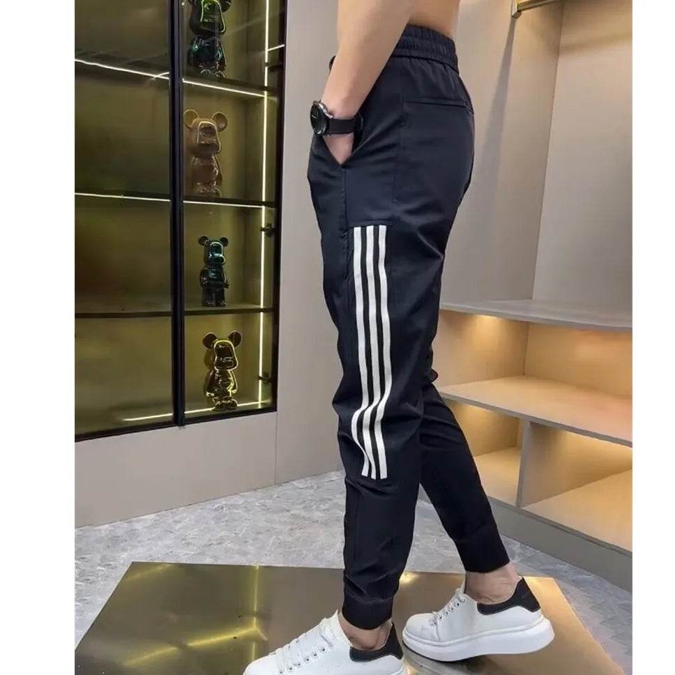 Casual Summer Men's Slim Fit Sports Pants - Ankle Length, Versatile Style - Buy Center US