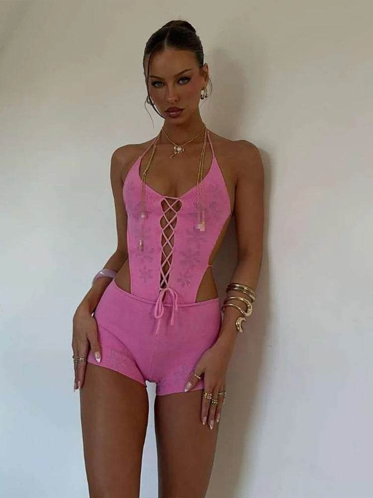 Sisterlinda Junior High Street Mini Short Suit - Slim Halter Design - Buy Center US