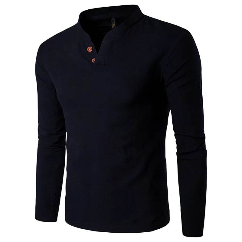 2023 Summer V-neck Men's Polo T-shirt - Casual Double Button Style - Buy Center US