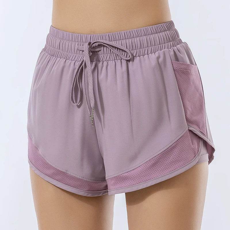 Women's Yoga Shorts - Quick Dry Elastic Fitness Running Wear - Buy Center US