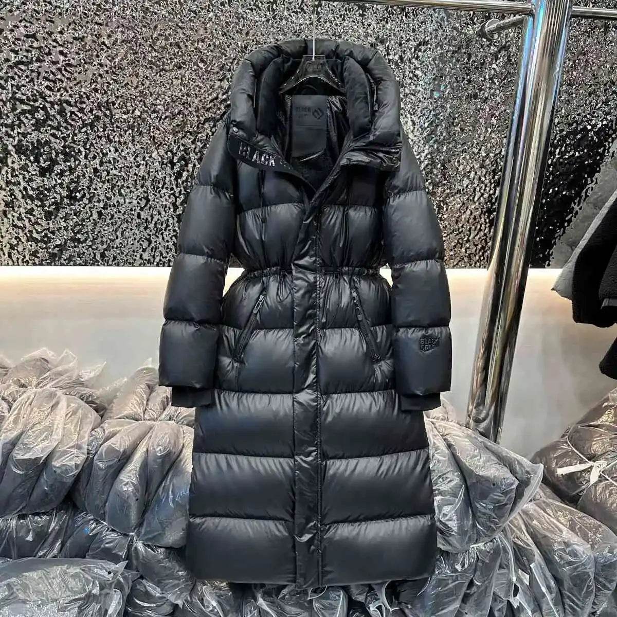 2025 Women's Extra Long Puffer Jacket - 90% White Duck Down Warmth - Buy Center US