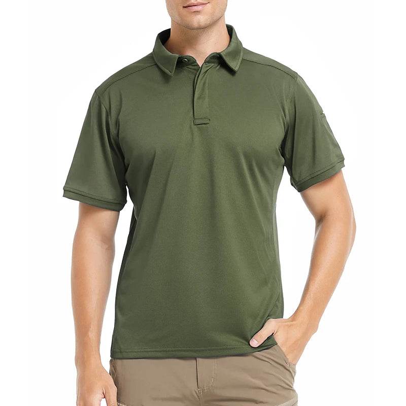 ReFire Gear Men's Short Sleeve Polo Shirt - Lightweight Tactical Outdoor Wear - Buy Center US