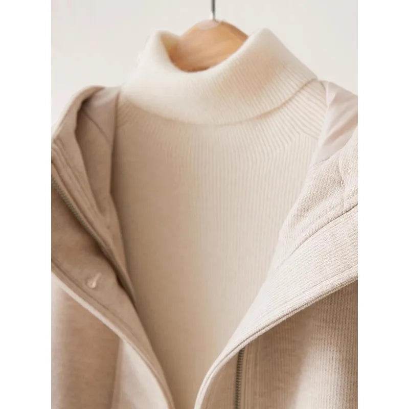 Elegant Women's Loose Parka Jacket - Chic Winter Office Coat - Buy Center US