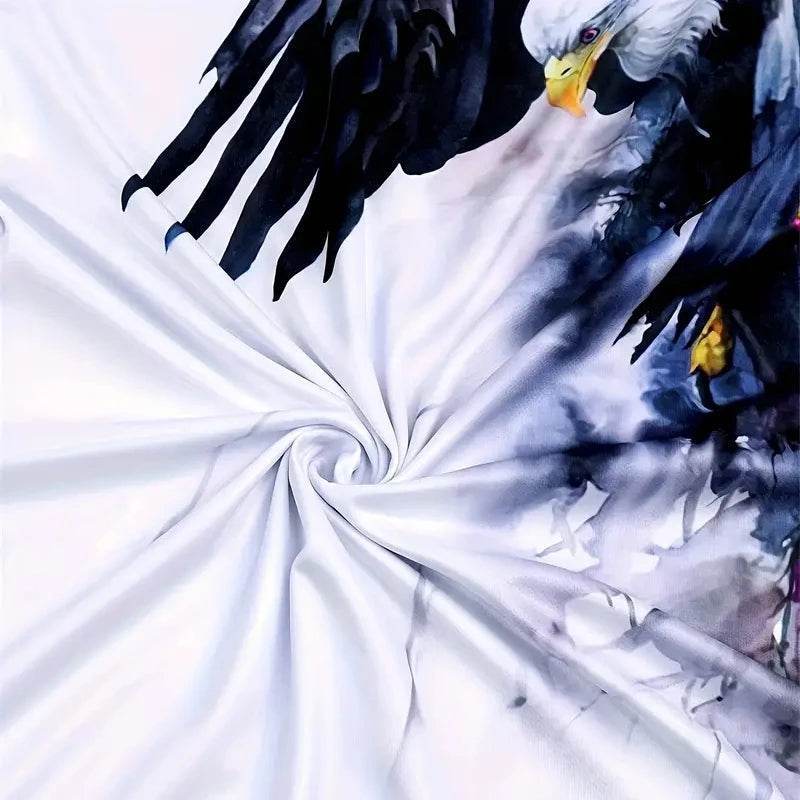 Retro Eagle 3D Print T-Shirt for Men - Casual Short Sleeve Tee - Buy Center US