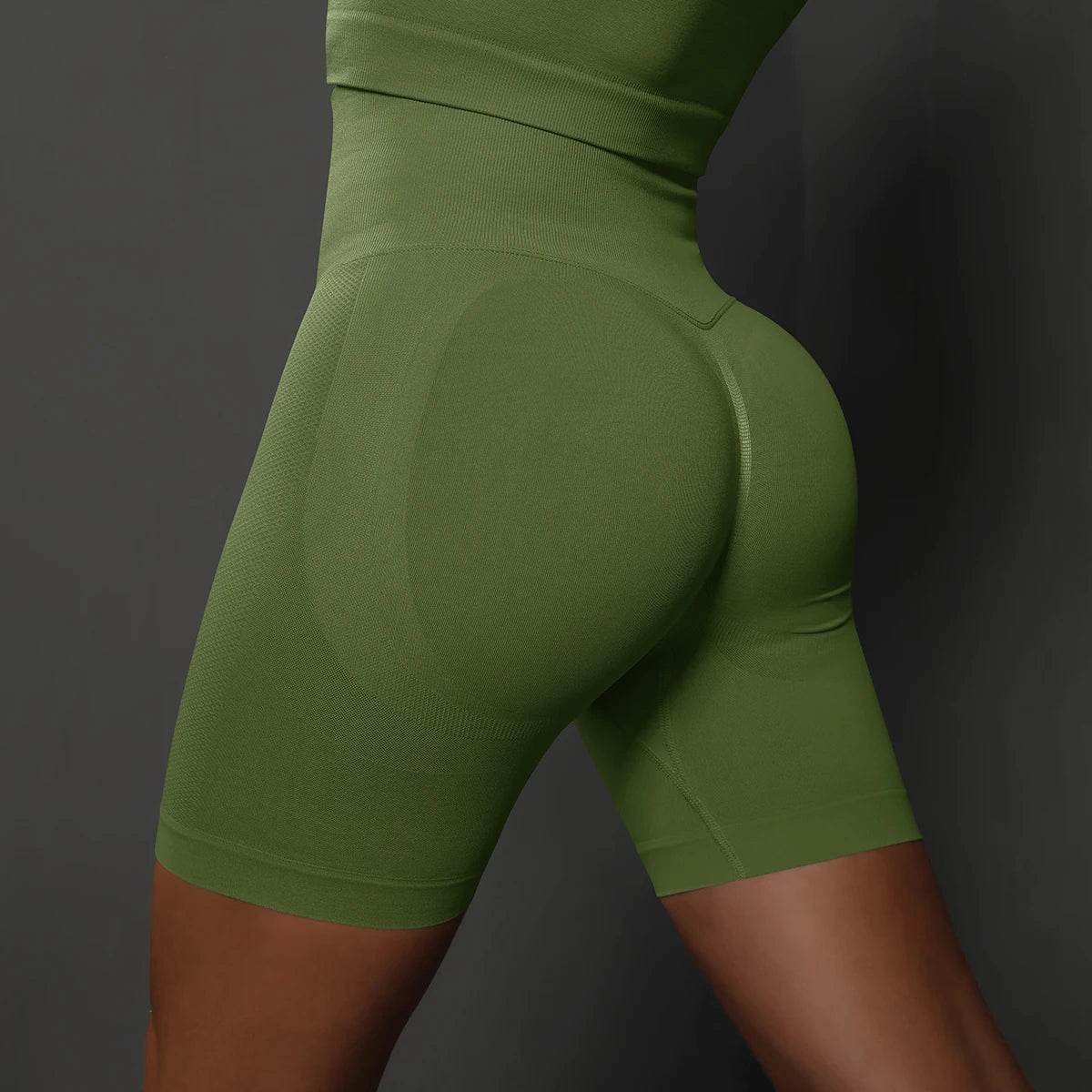 Hamidou High Waist Yoga Shorts for Women - Seamless Gym Fit - Buy Center US
