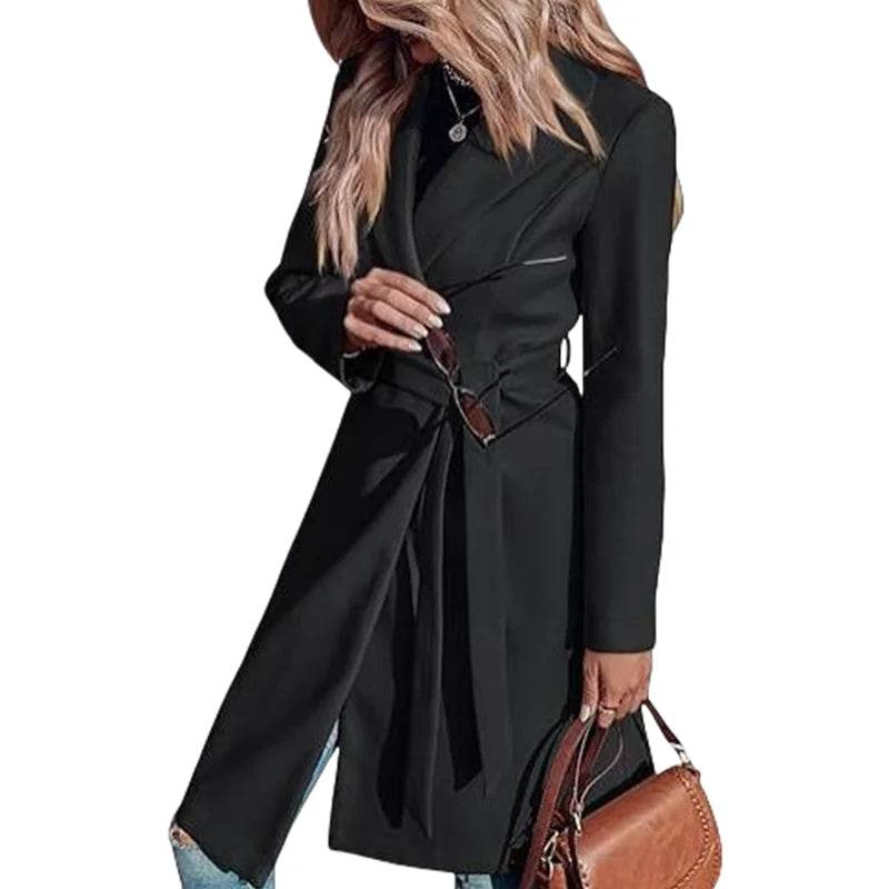 RVHSW Women's Wool Blend Coat - Double Breasted High Street Style - Buy Center US