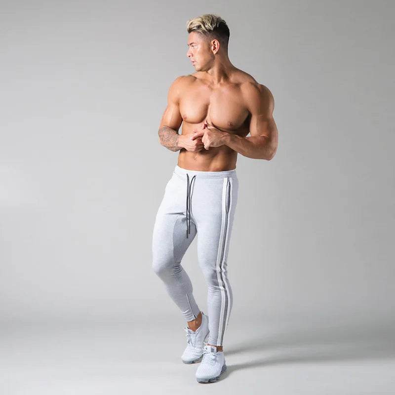 GYMNORTH Men's Casual Sports Pants - Spring/Fall Zippered Striped Design - Buy Center US