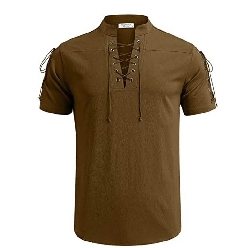 GYM STEEZE Summer Men's V-Neck Shirt - Breathable Casual Short Sleeve - Buy Center US