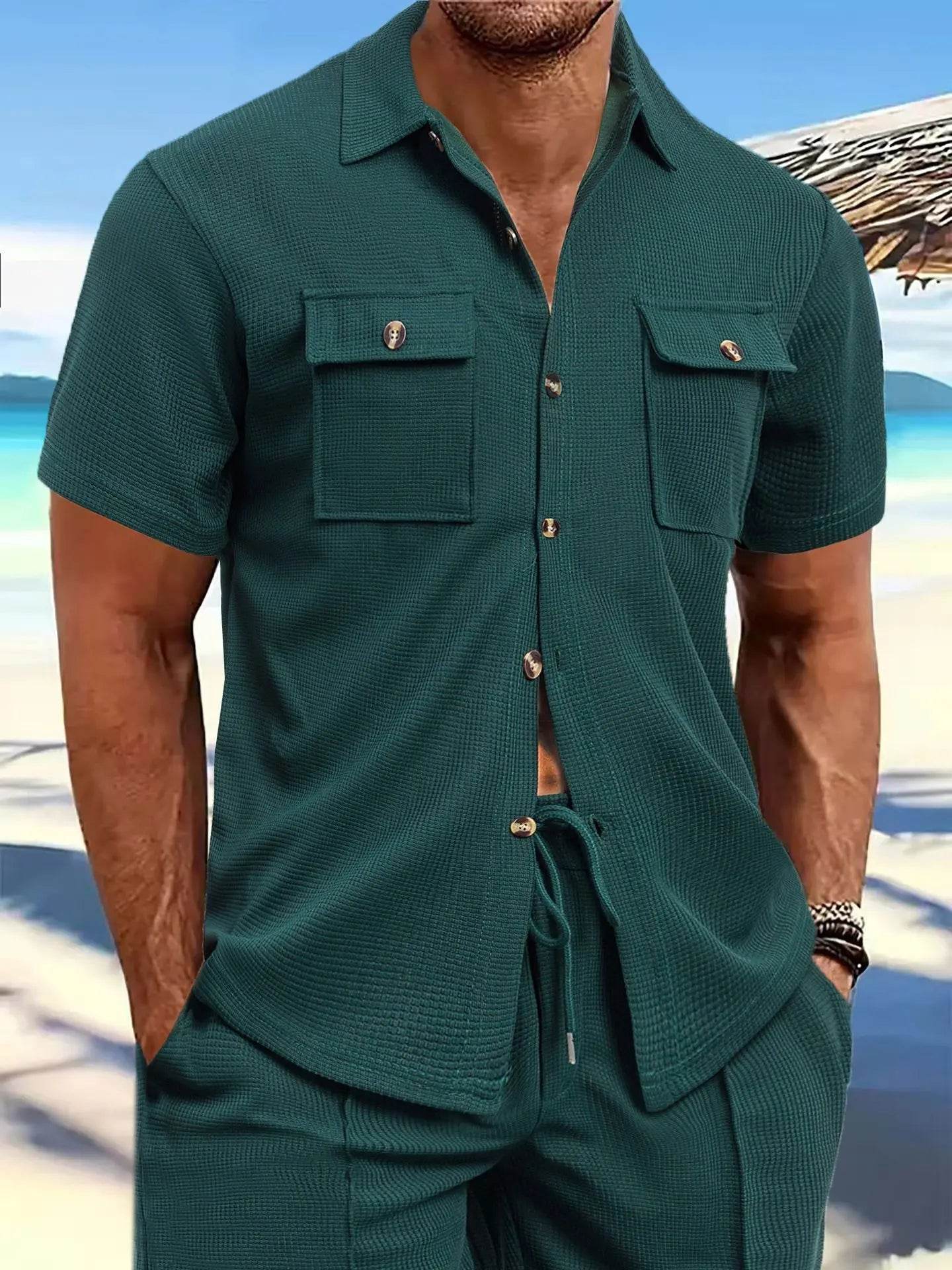 BOILEN HENG XIN Men's Casual Short Sleeve Shirt - Summer Sportswear - Buy Center US