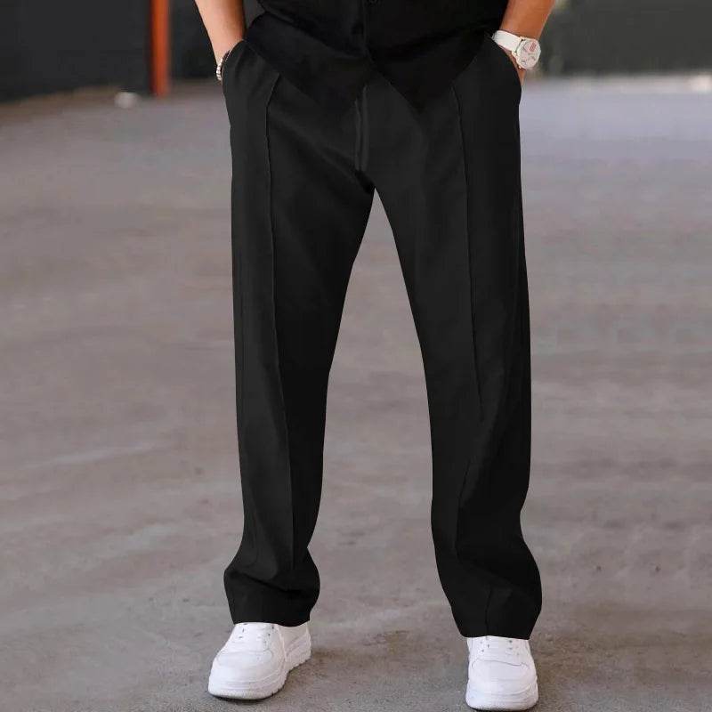 2024 Men's Casual Thin Pants - Spring/Summer Loose Straight Leg Style - Buy Center US