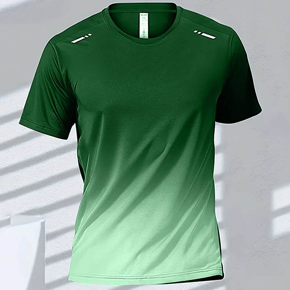 Men's Quick-Drying Gradient T-Shirts - Lightweight Casual Workout Tees - Buy Center US