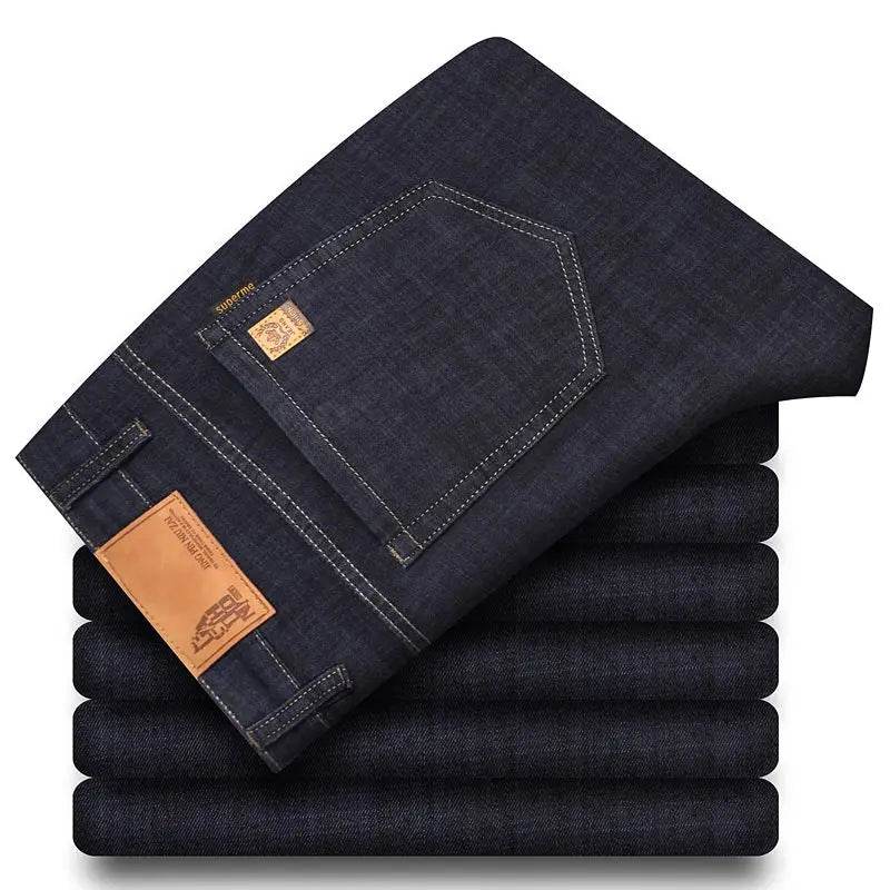 Stylish Light Blue Slim Men's Jeans - Casual Stretch Denim Trousers - Buy Center US