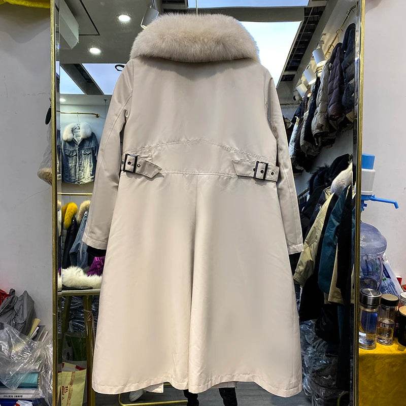 LAJWMPLX women's Thicken Warm Coat - Long Fur Collar, Duck Down - Buy Center US