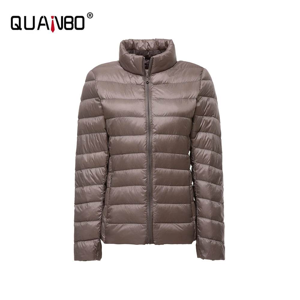 Ultralight Women’s Slim Fit Puffer Jacket - 15 Colors, Windproof Design - Buy Center US