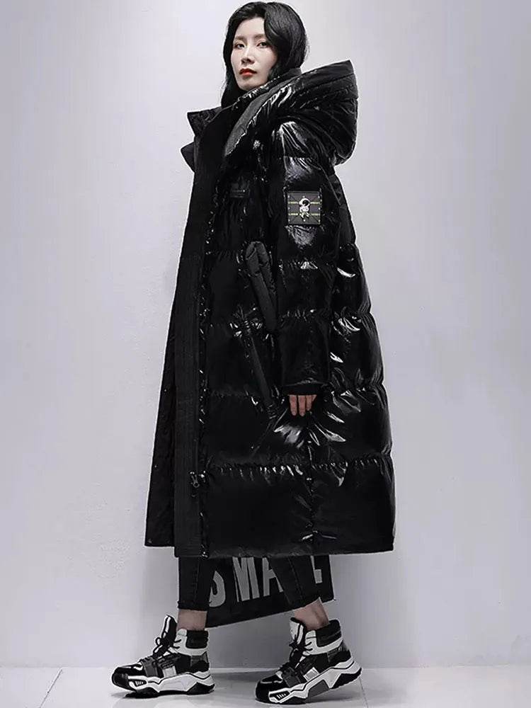 Oversized Women's Black Puffer Jacket - Warm & Stylish Winter Coat - Buy Center US