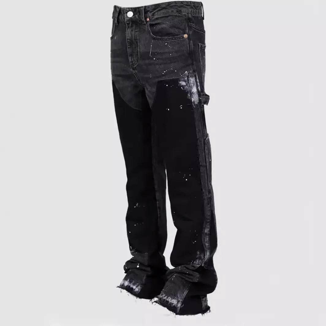 Vintage Ankle Length Washed Jeans for Men - Casual Streetwear Style - Buy Center US