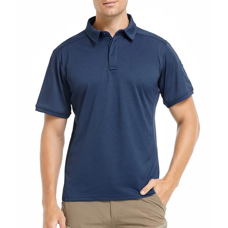 ReFire Gear Men's Short Sleeve Polo Shirt - Lightweight Tactical Outdoor Wear - Buy Center US
