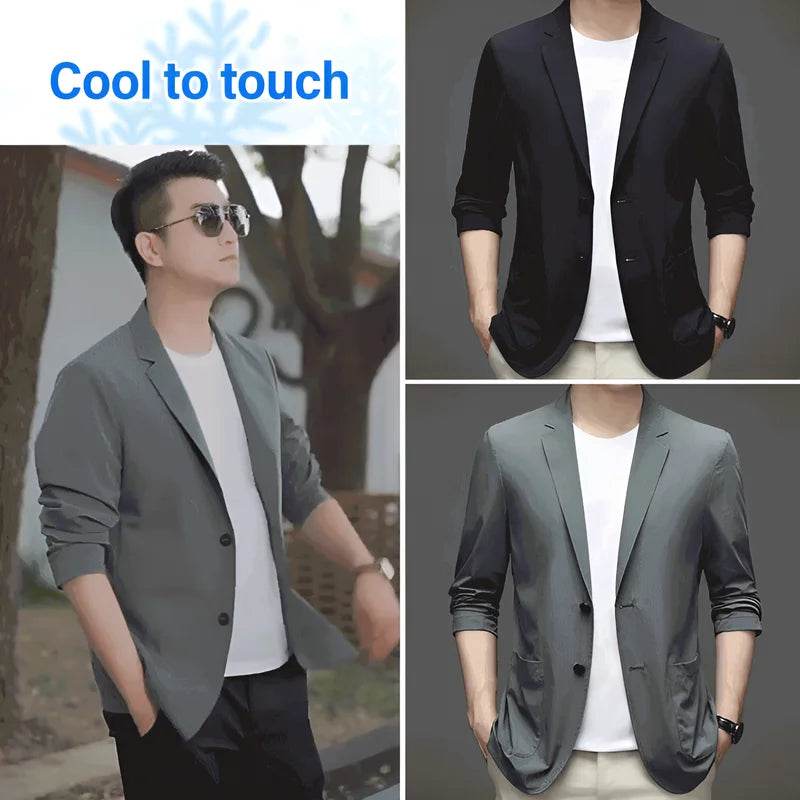 Men's Sunwear Casual Suit - Breathable Ice Silk Blazer for Spring - Buy Center US