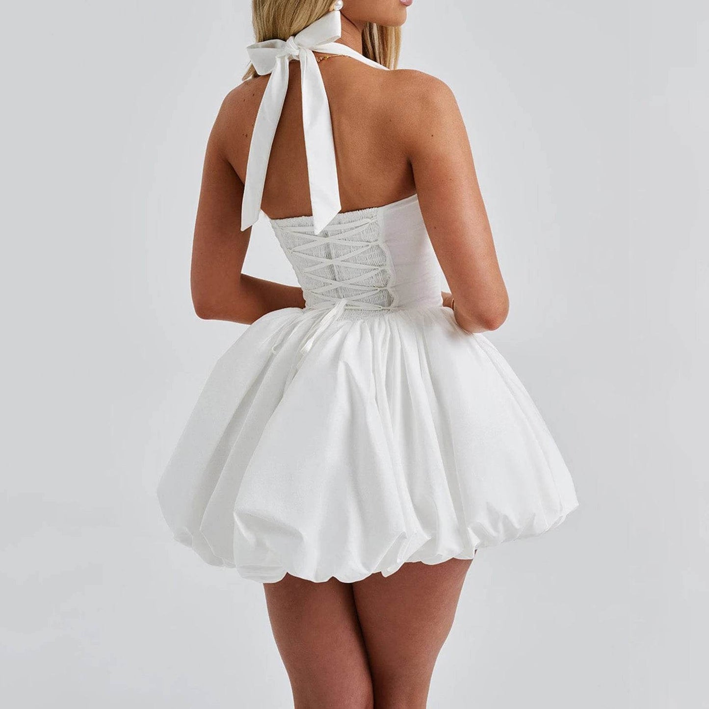 Hirigin Women's Sleeveless Puff Bubble Dress - Backless Summer Style - Buy Center US
