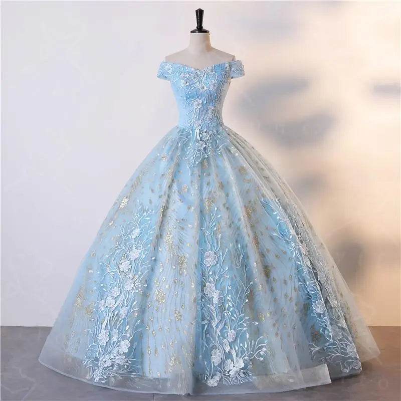 SONHAR Plus Size Gold Quinceanera Dress - Off The Shoulder Ball Gown - Buy Center US