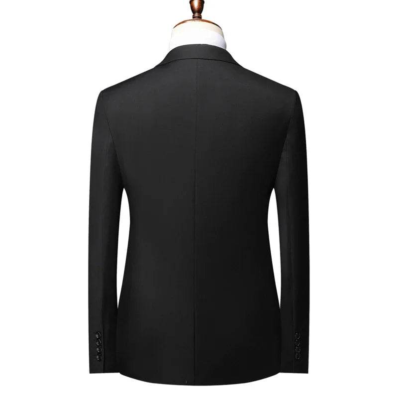 Men's Fashion Blazer - Solid Color British Style for Work & Weddings - Buy Center US