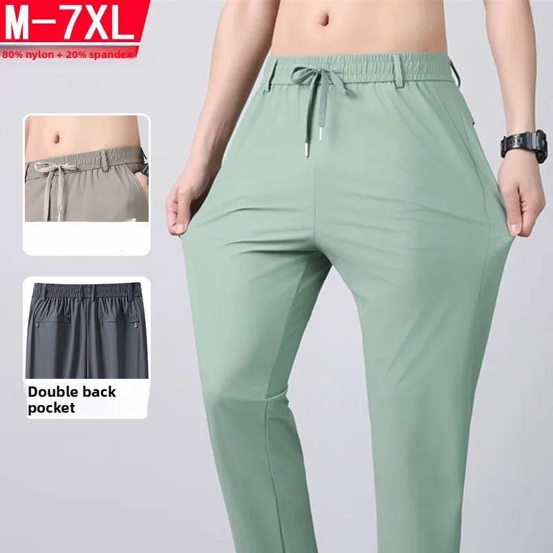 Men's Summer Quick Dry Loose Straight Leg Pants - High Elasticity Sports Wear - Buy Center US