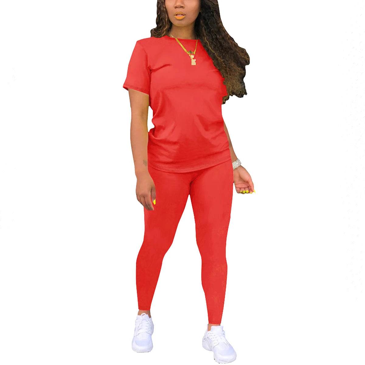HAKUBEBY Women's Summer Short Sleeve Pants Set - Casual & Comfortable - Buy Center US