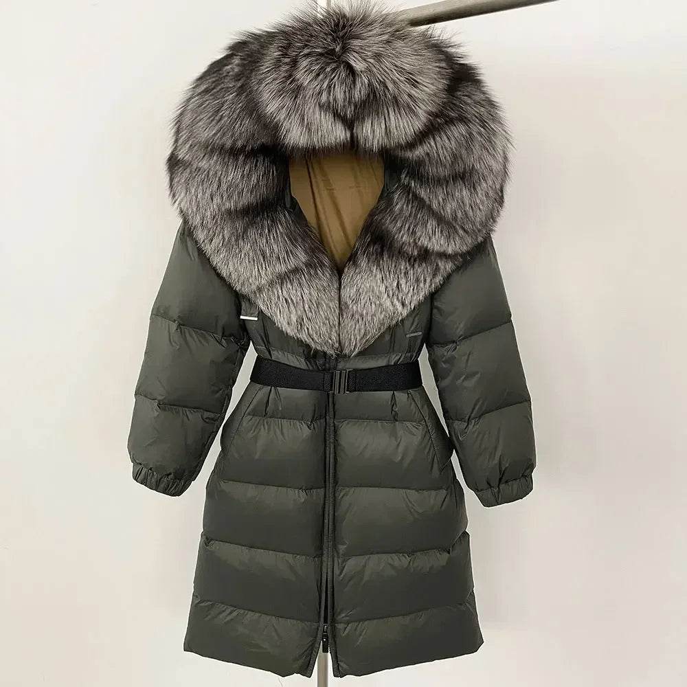 Women's Thick Warm Winter Jacket - 90% Duck Down & Fox Fur Collar - Buy Center US
