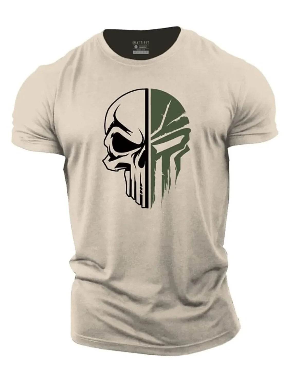 3D Printed Military Skull T-Shirt for Men - Casual Gym Wear - Buy Center US