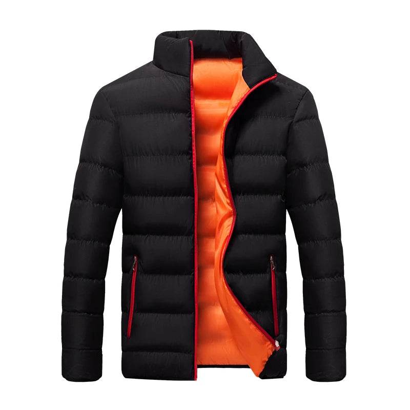 Men's Winter White Duck Down Jacket - Warm Hooded Slim Fit Puffer Coat - Buy Center US