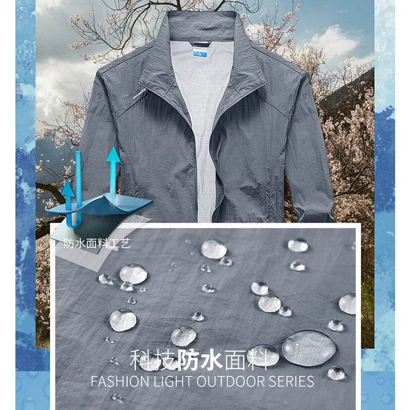 MuLS Men's Summer Windbreaker Jacket - Ultralight Casual Fishing Coat - Buy Center US