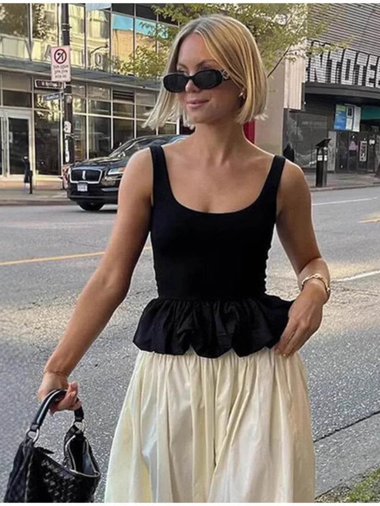 Elegant Women's V-neck Sling Maxi Dress - Backless & Pleated Design - Buy Center US