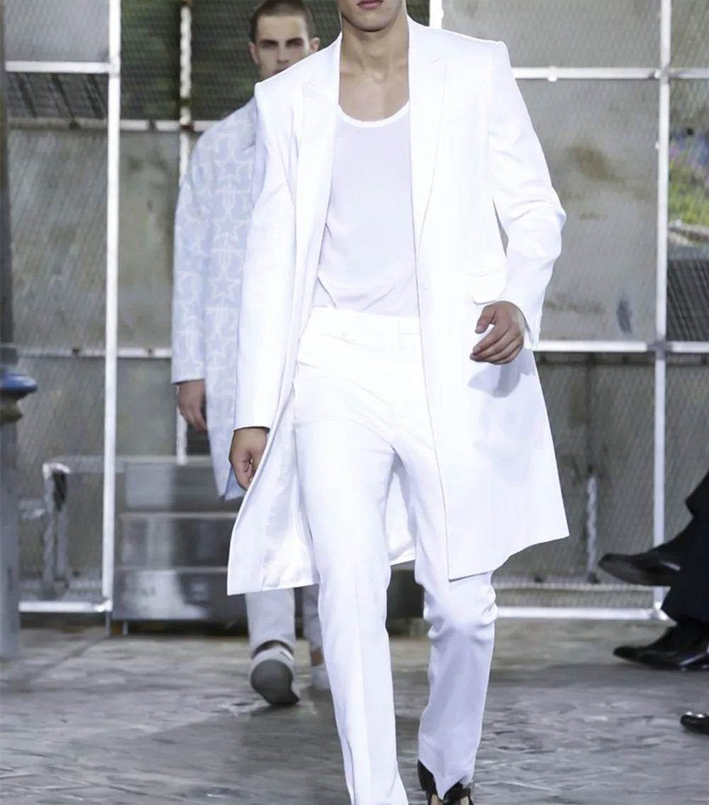 2023 Summer Men’s Groom Tuxedo Suit - Peaked Lapel Wedding Outfit - Buy Center US