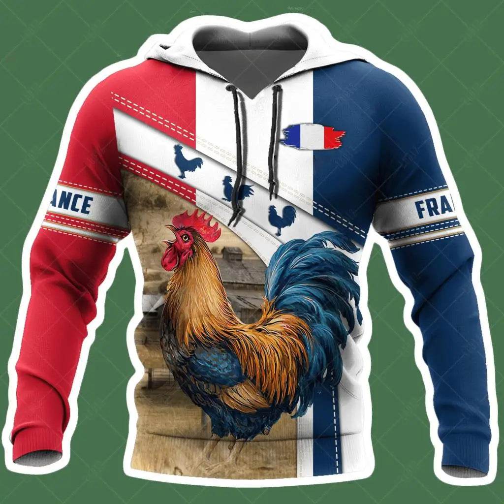 Men's 3D Print France Flag Hoodie - Casual Long Sleeve Autumn Wear - Buy Center US