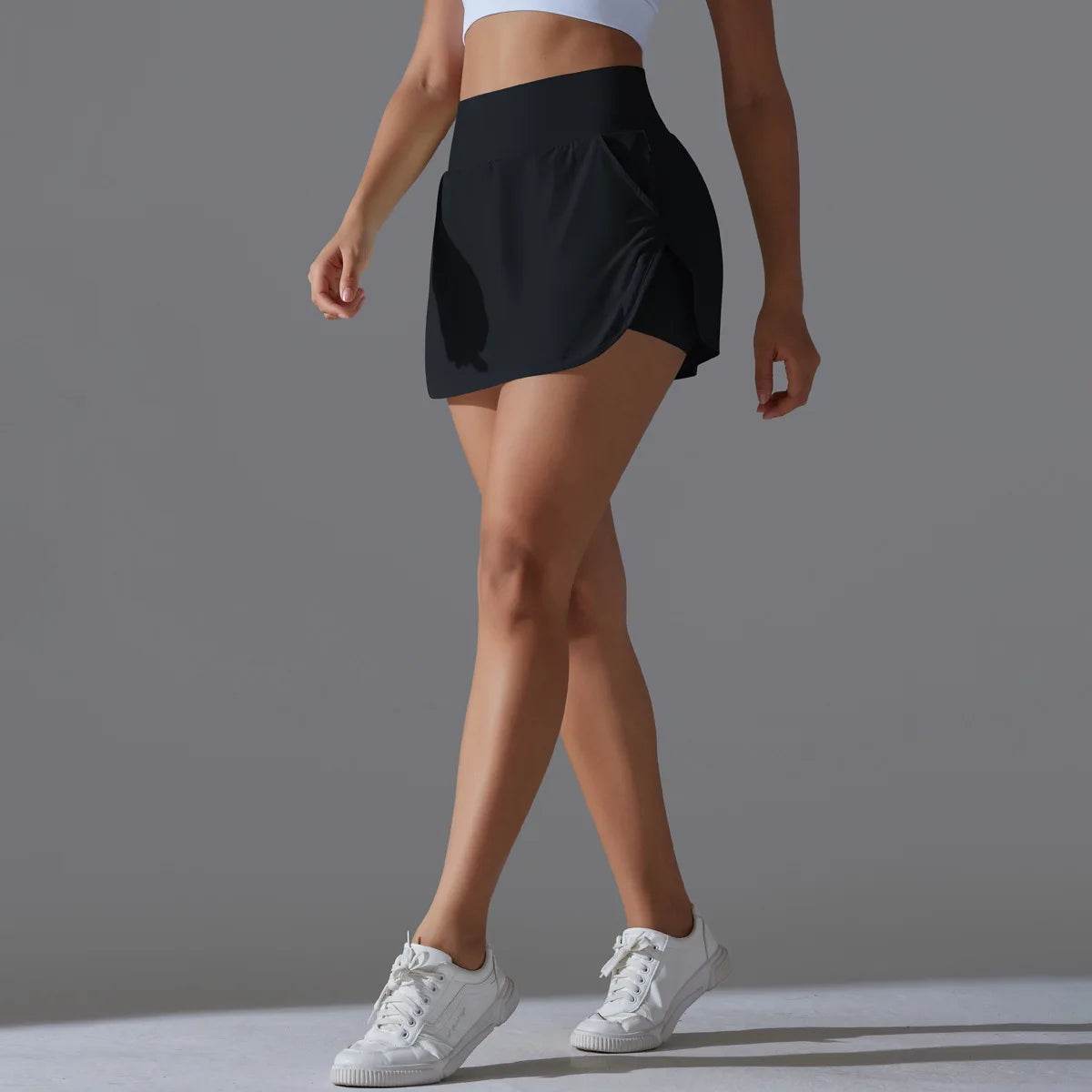 LUOBOLAN Women's 2 in 1 Tennis Skirt - High Waist, Quick Dry Fitness - Buy Center US