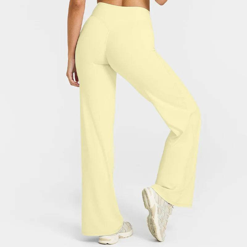 Women's High Waist Yoga Pants - Breathable Wide-Leg Fitness Trousers - Buy Center US