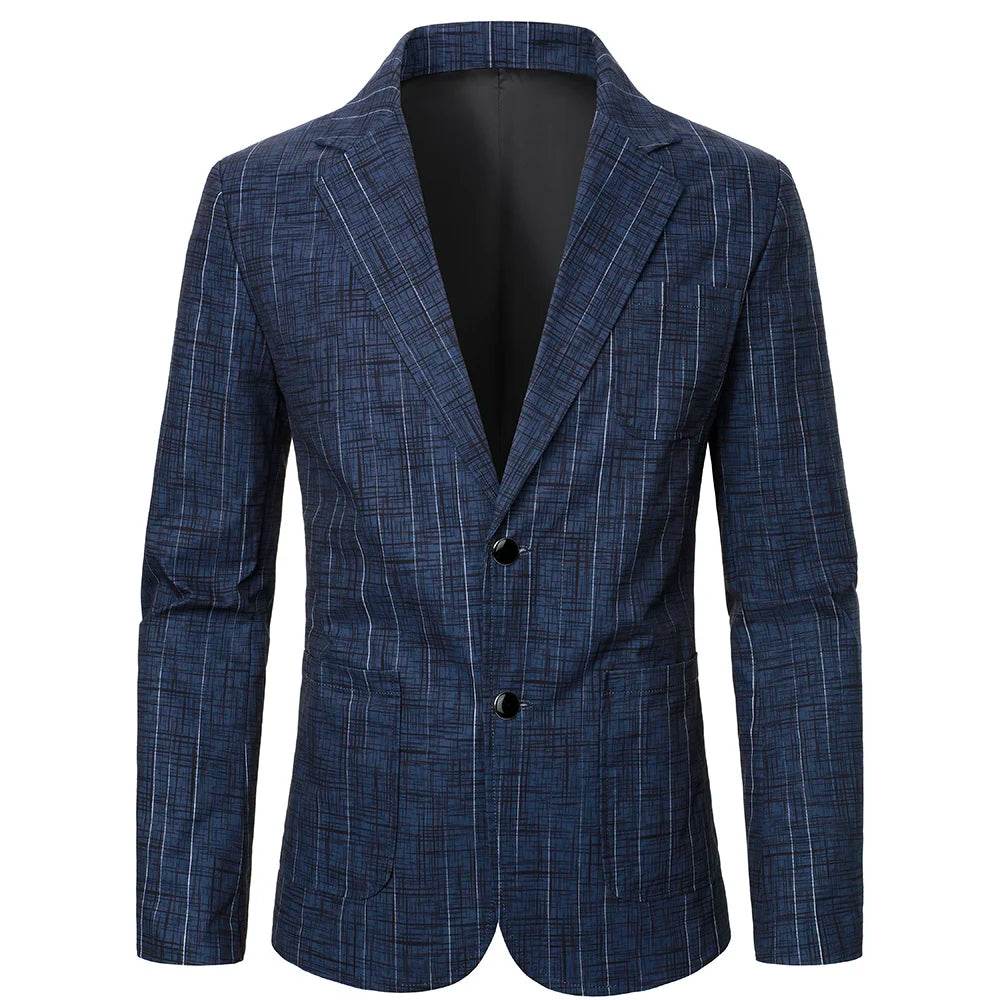 Stylish Men's Suit Jacket - Retro Design with Breast Pocket for Events - Buy Center US