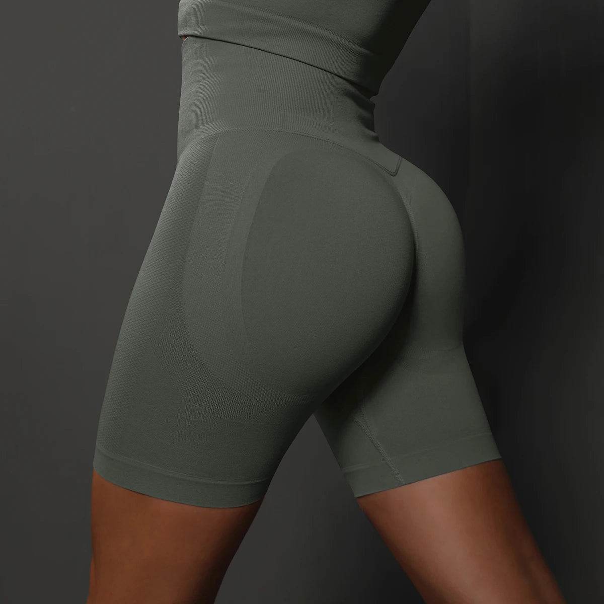 Hamidou High Waist Yoga Shorts for Women - Seamless Gym Fit - Buy Center US