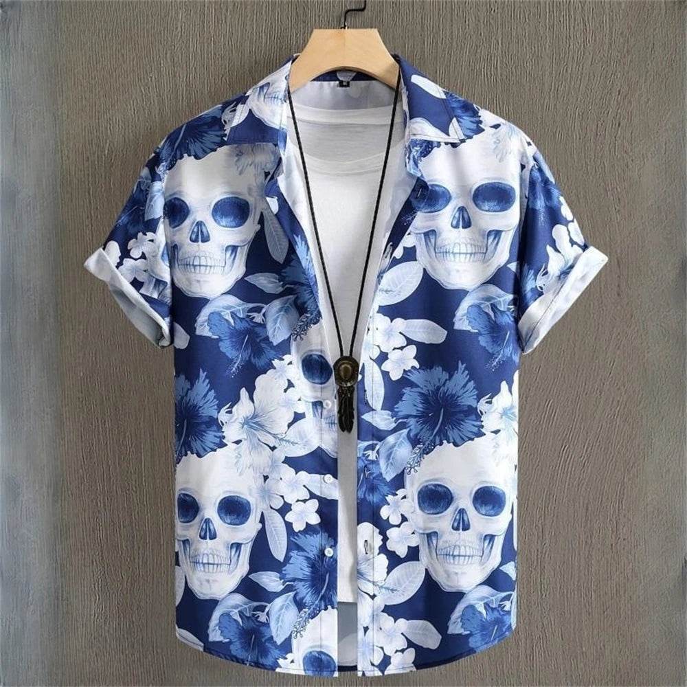 Casual Men's Hawaiian Shirts - 3D Patchwork Printing for Spring/Summer - Buy Center US