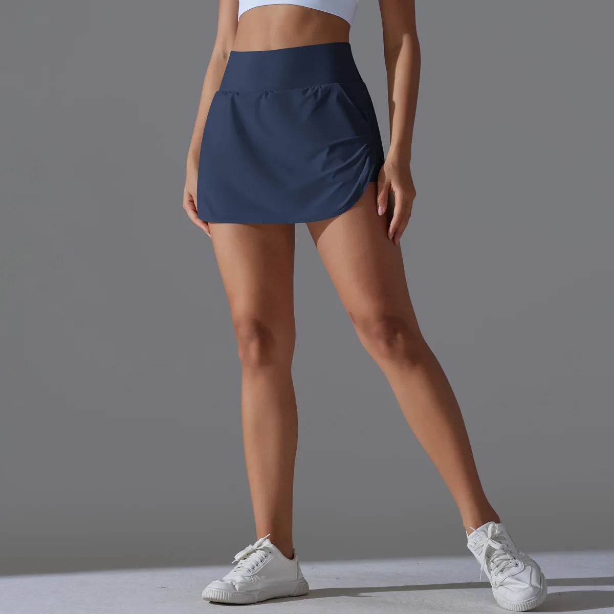 LUOBOLAN Women's 2 in 1 Tennis Skirt - High Waist, Quick Dry Fitness - Buy Center US