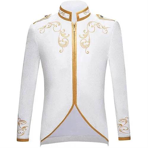 Qj Cinga British Style Embroidered Flower Suit - Wedding Party Blazer - Buy Center US