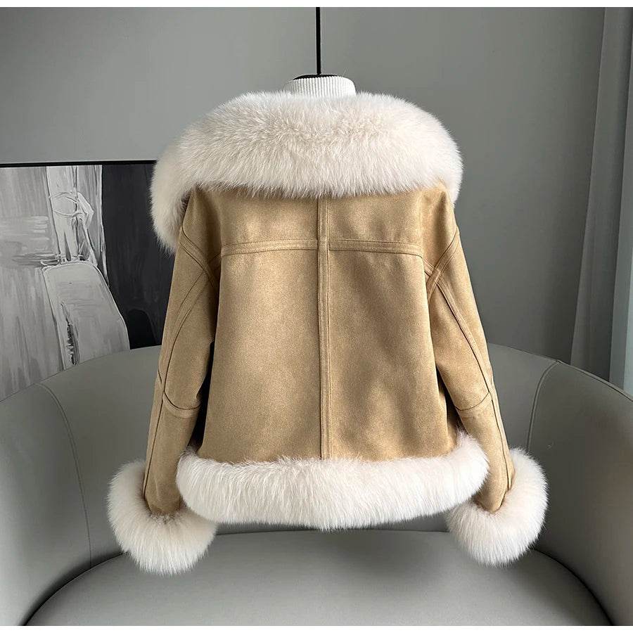 FURTJY Women's Real Fur Coat - Thick Duck Down Jacket for Winter - Buy Center US