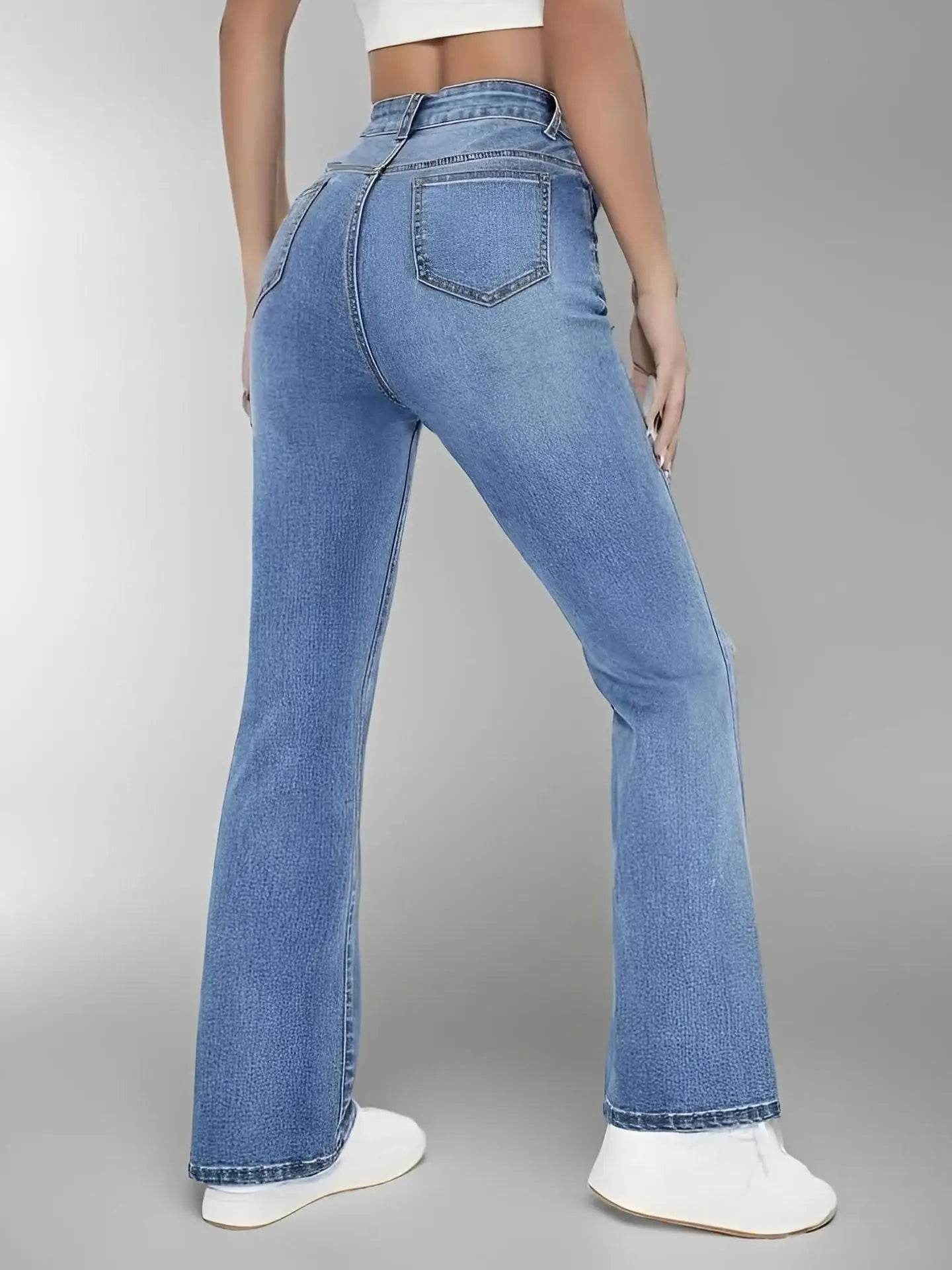 LEEYOVEE High Waist Slimming Denim Jeans - European Casual Style - Buy Center US