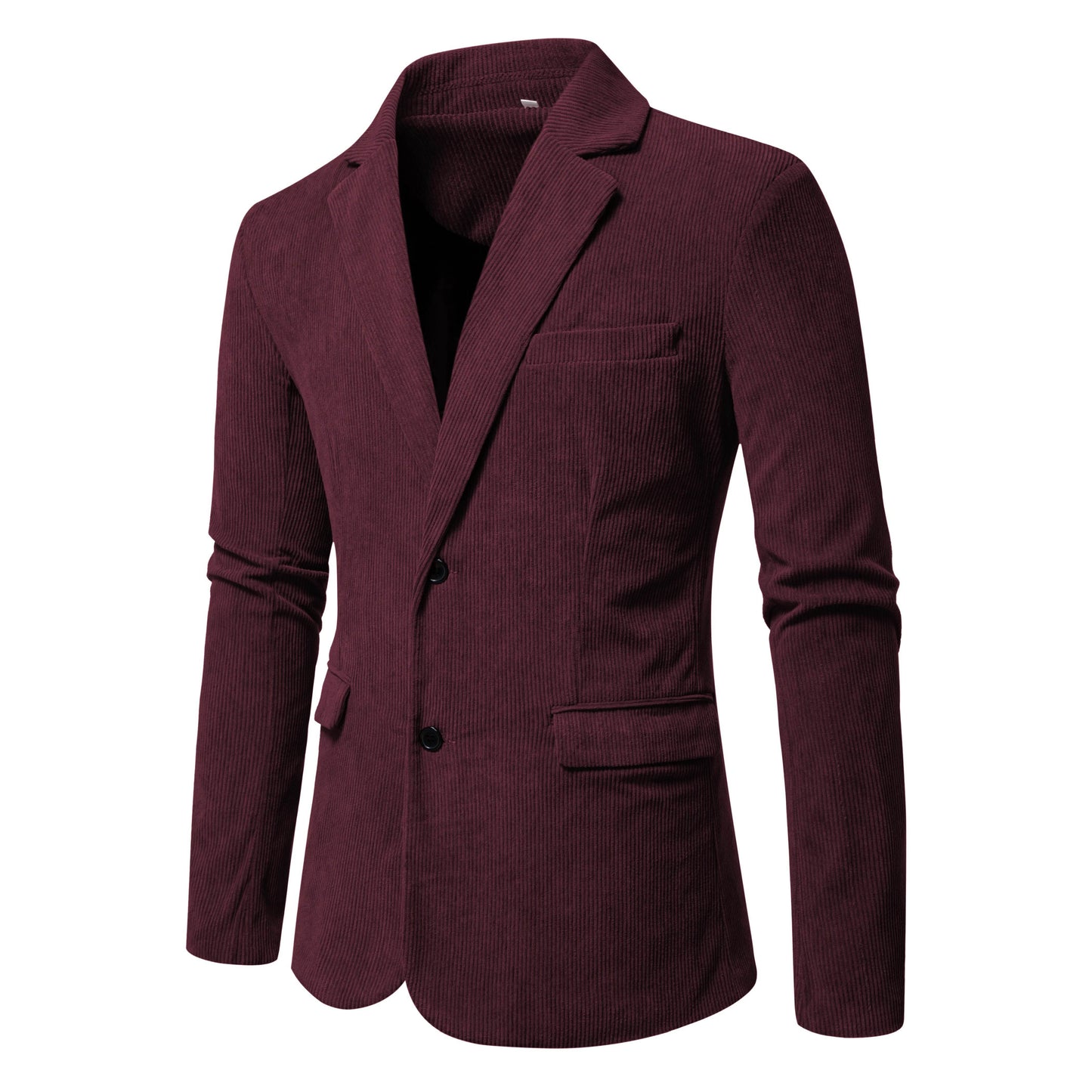 Stylish Men's Casual Solid Color Corduroy Suit Jacket - Perfect for Business - Buy Center US