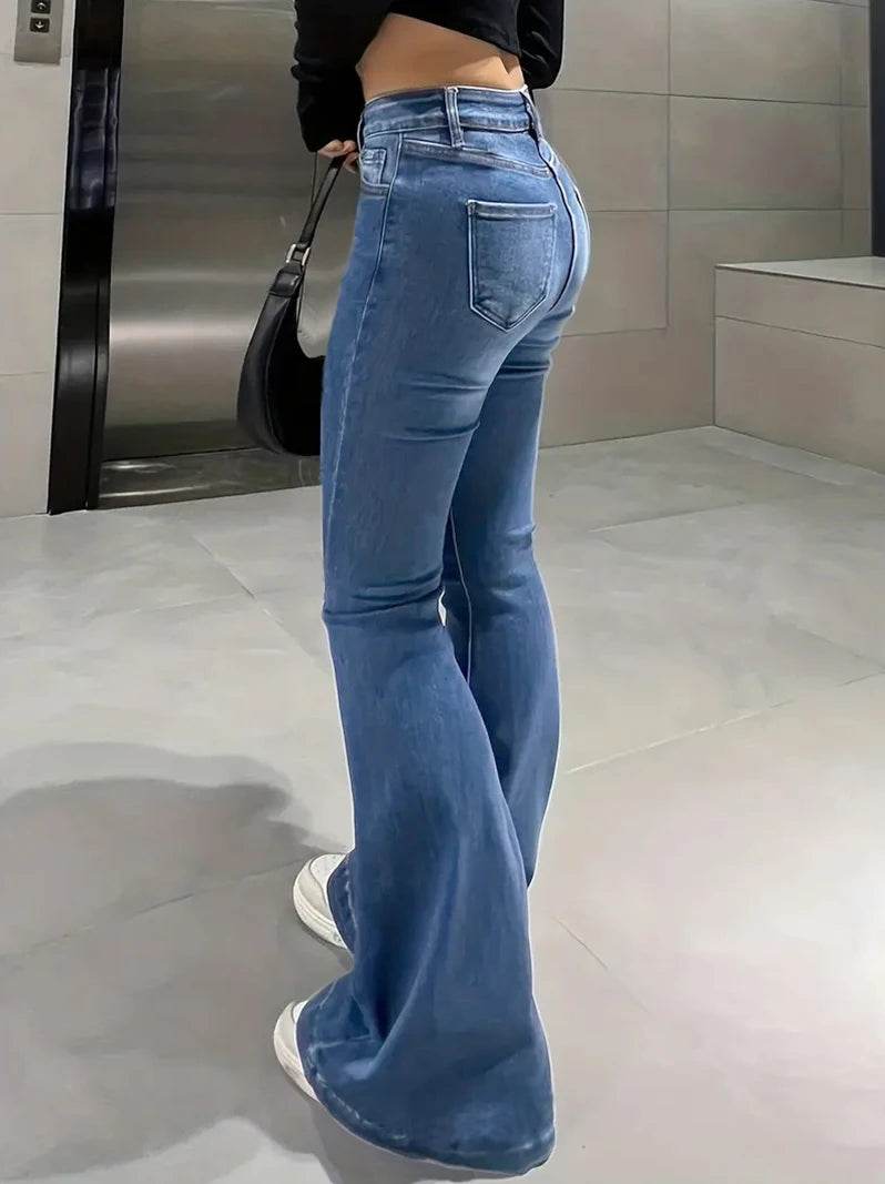 Women's Slim Boot Cut Jeans - All-Match Denim Pants by LEEYOVEE - Buy Center US